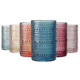 Vaso alto Khen con patron hobnail frontal, ideal para cocteles elegantes.