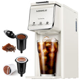 KIDISLE Cafetera 2 en 1 de frente, lista para café molido o K-Cup