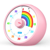 Kiecky Squirrel temporizador visual arcoíris rosa, ideal para enseñar el paso del tiempo.