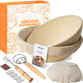 Kikcoin Banneton de 9 pulgadas para dar forma redonda con corteza en espiral.