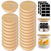 KIKINIKO Oui tapas de yogur, pack de 24, reutilizables para almacenamiento.