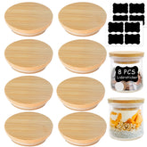 KIKINIKO Oui tapas para tarros de yogur, sellado seguro para evitar fugas.