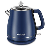 Kikiwell tetera eléctrica 1.8 L con interior de acero inoxidable para agua pura.