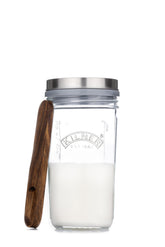 Kilner Kefir Set, frasco de boca ancha 0,5 L para bebidas probióticas caseras.