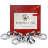 King Arthur, anillos para muffins ingleses en acero inoxidable, forman lotes uniformes.