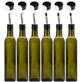 Kingrol conjunto de 6 dispensadores de vidrio para aceite de oliva, ideales para servir en la mesa