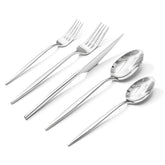KINGSTONE cubiertos 20 piezas, juego completo para mesa elegante y resistente