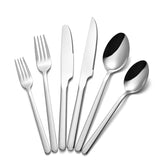 KINGSTONE juego de cubiertos 24 piezas con acabado espejo para mesa elegante.