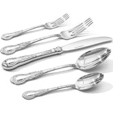 KINGSTONE set de cubiertos vintage tallados, ideal para mesas elegantes y ocasiones especiales