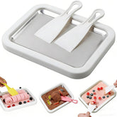 Kit de helado enrollado para casa con bandeja fría, ideal para postres caseros.