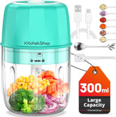 KitchekShop procesador mini portátil en verde ideal para picar ajo
