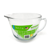 Kitchen Classics tazón para batir 2 cuartos con medidas internas para medir durante la mezcla