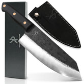 Cuchillo Kitchen perfection de 8 pulgadas donde se ve la hoja para carne, afilado y listo para cortar