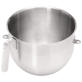 Kitchenaid KSMC8QBOWL con asa en J, fácil manejo para masas grandes.