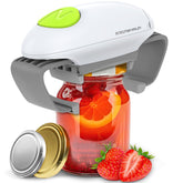 Kitchenmuh abrelatas eléctrico de alto torque, listo para abrir frascos con un toque