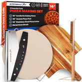 Piedra para pizza KitchenStar de 16 pulgadas mantiene la masa crujiente