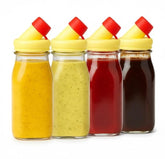 kitchentoolz botella de aderezos de 12oz para mezclar y verter con precisión
