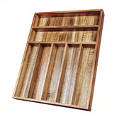 KITEISCAT organizador de cubiertos en madera de acacia para acceso rápido