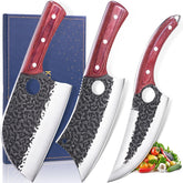 KITNATS cuchillo chef serbio de 6,8 pulgadas para picar verduras y carnes con facilidad.