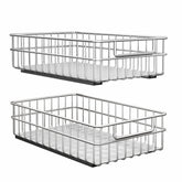 Kitstorack organizador de armario deslizante en acero inoxidable, doble juego.