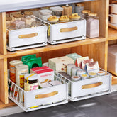 Kitstorack organizador deslizante de armario con adhesivo nano para optimizar espacio.