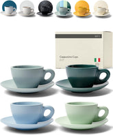 KIVY cappuccino verde: tazas de gres grueso para arte en latte