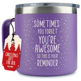 Taza KLUBI morada 14oz ideal para café matutino y regalo de cumpleaños