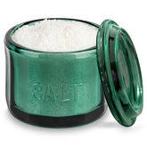 KooK salero de vidrio con tapa de vidrio grabado, ideal para tener condimentos al alcance.