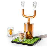 Kollea decantador de whiskey con diseño de futbol y 2 vasos, ideal para reuniones