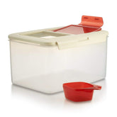 Contenedor Komax Biokips con tapa hermética para almacenamiento amplio y seguro.
