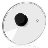 Tapa Komokeru de vidrio templado 8 pulgadas, borde inox, retiene sabor y humedad.