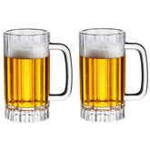 Komost vasos de cerveza plastico transparentes con asa, duraderos para fiestas al aire libre