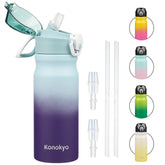 Botella Konokyo Ocean Dream 18 onzas, aislada, ideal para bebidas frías al aire libre.
