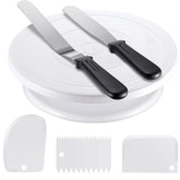 Kootek kit decoracion tortas con base giratoria 360 facilita patrones consistentes.