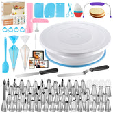 Kootek set-decoracion-pasteles: torno giratorio para glaseado uniforme.