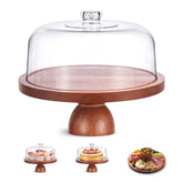 Kootek soporte de pastel de madera con tapa, base elevada para exhibir tartas.