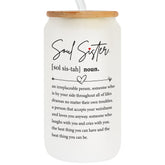KORUBIA Vaso Lata 16oz con tapa de bambú, evita derrames en casa