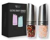 KSL Gravity: salero pimienta eléctrico en conjunto, práctico para uso diario en la cocina.