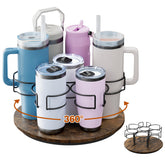 Kssiaz organizador rotatorio para botellas Stanley, acceso rápido y orden en la cocina.