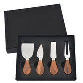 KT-GARY set de queso con 4 cuchillos y mango de acacia para servicio