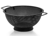 Colador negro Kteniy de cocina, 3qt, para drenaje rápido y práctico.