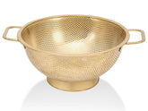 Colador Kteniy oro 3qt con mango para escurrir pasta fácilmente.