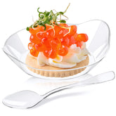 Kucoele plato mini con forma de hoja, claro y elegante para postres.