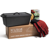 KUHA molde-pan-hierro-con-tapa para hornear pan casero de forma estable.