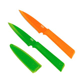 Kuhn Rikon COLORI+ cuchillo pelar recto naranja, facilidad para pelar y cortar verduras