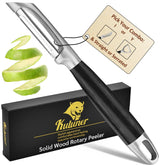 KULUNER pelador de cocina con mango de madera y hoja 304 resistente.
