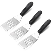Espátulas Kunovo, juego de tres, pequeñas y metálicas para voltear con precisión.