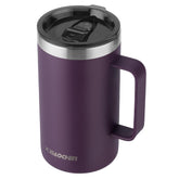 KXIAOCHEN 20oz taza con tapa morada mantiene el calor por horas