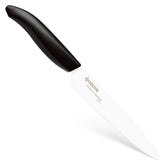 Cuchillo Kyocera Revolution para cortar frutas y verduras con filo cerámico duradero.