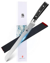 KYOKU Samurai 10 cuchillo pan serrado para rebanar pan artesanal con precisión
